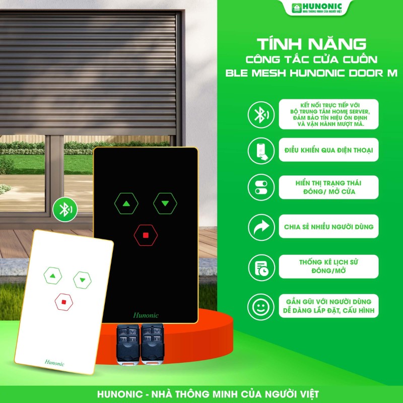 Công Tắc Cửa Cuốn BLE MESH HUNONIC DOOR M 6
