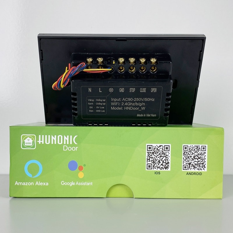 Công Tắc Cửa Cuốn Wifi Thông Minh HUNONIC DOOR ( màu đen) 4