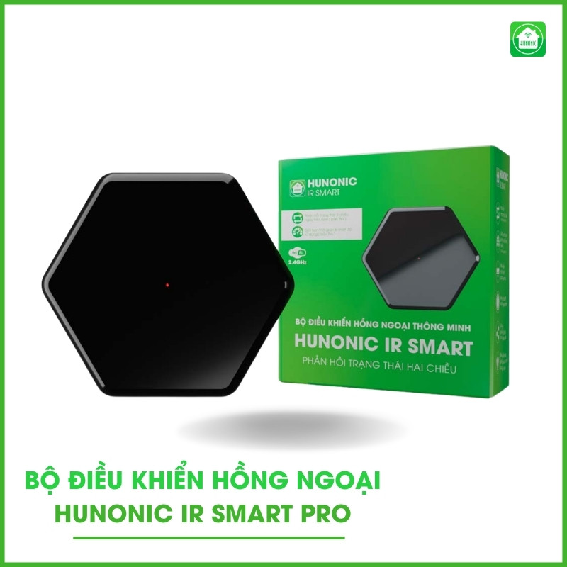 Bộ điều khiển hồng ngoại wifi Hunonic IR Smart Pro, điều khiển Tivi, Điều Hoà qua điện thoại