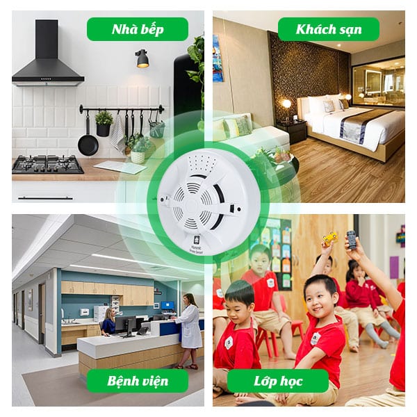 Bộ Cảm Biến Khói Thông Minh Hunonic Smoke Sensor 4