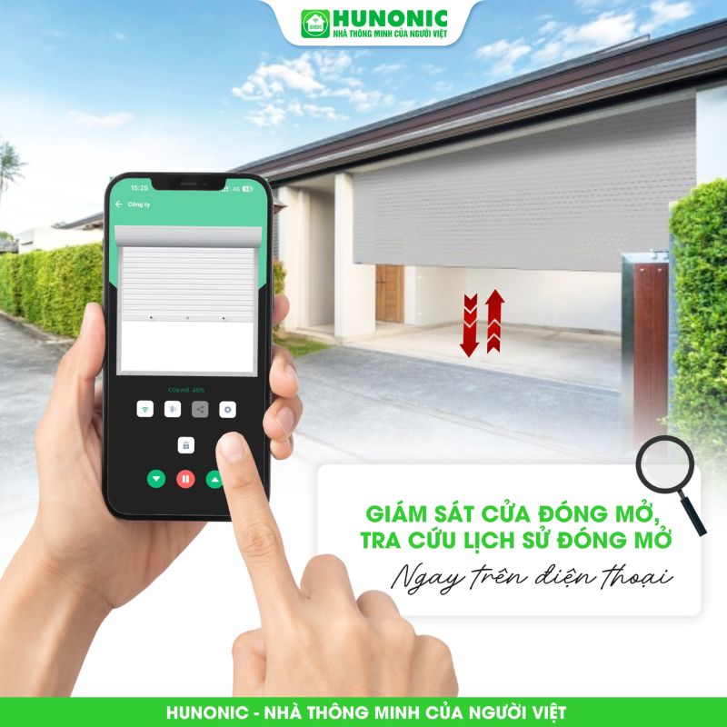 Công Tắc Cửa Cuốn Wifi Hunonic Door S – Phiên Bản Mới 2026 2