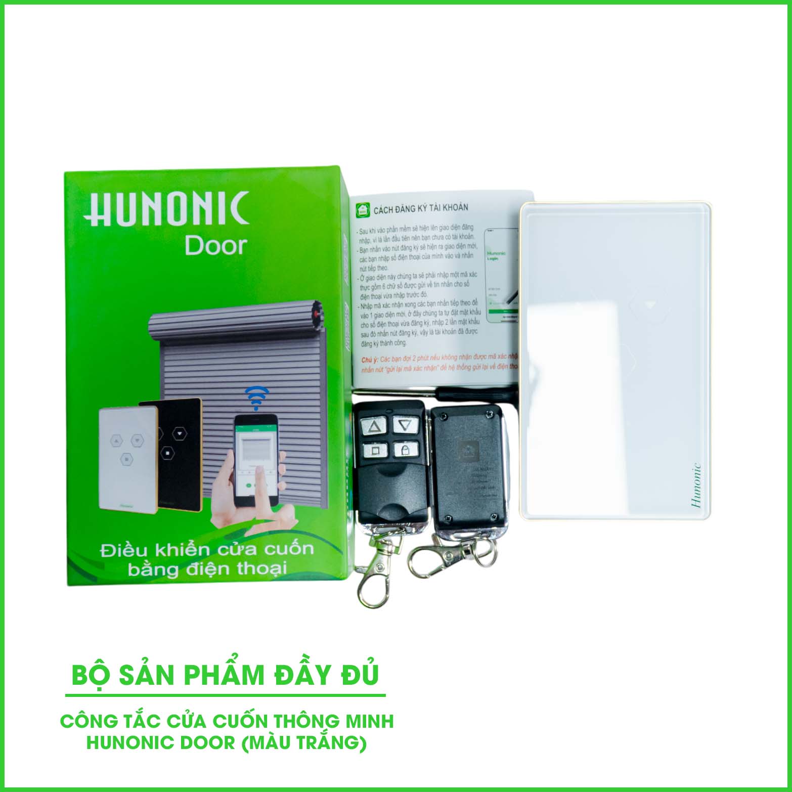 Công Tắc Cửa Cuốn Wifi Thông Minh HUNONIC DOOR ( màu trắng) 2