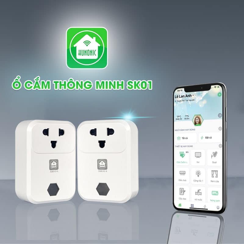 [Ổ cắm thông minh wifi Hunonic SK01] Wifi Điều khiển từ xa qua điện thoại 2