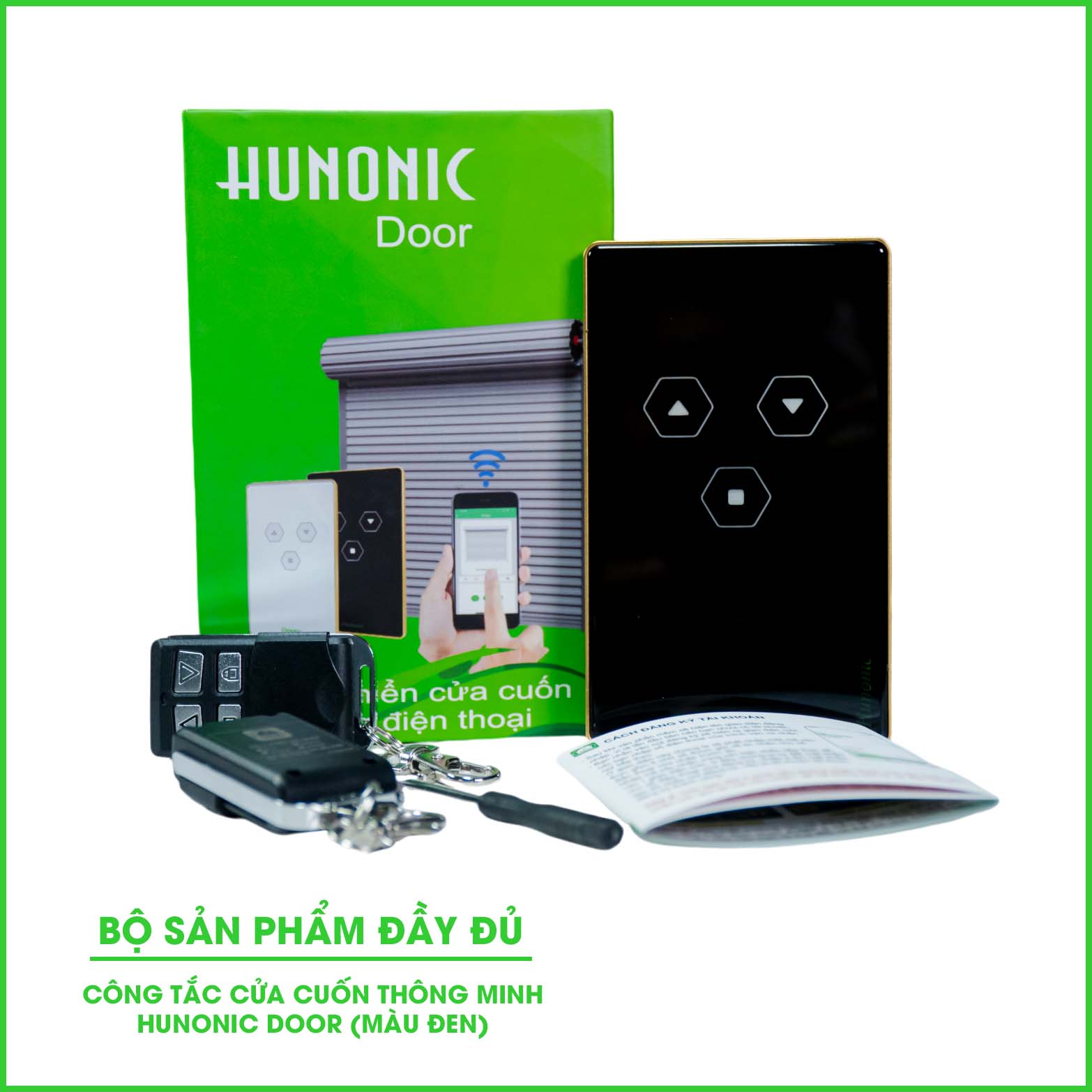 Công Tắc Cửa Cuốn Wifi Thông Minh HUNONIC DOOR ( màu đen) 2