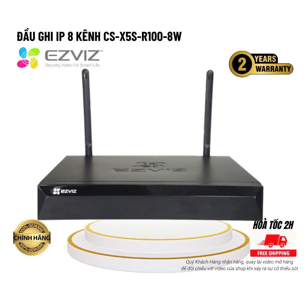 Đầu Ghi Hình EZVIZ X5S 4 Kênh 4W / 8 Kênh 8W, Kết Nối Camera Wifi EZVIZ Tối Đa 5MP, Hổ Trợ Ổ Cứng 8TB, NVR, BH 2 Năm VTS 9