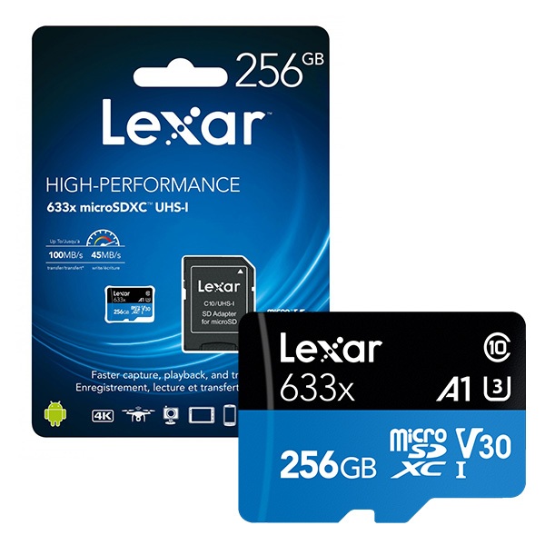 Thẻ Nhớ Micro SDXC LEXAR 256GB/512GB 633x Class 10 A1 Chính Hãng - Tốc Độ Cao, Chuyên Dùng Cho Camera, Máy Ảnh,... 5