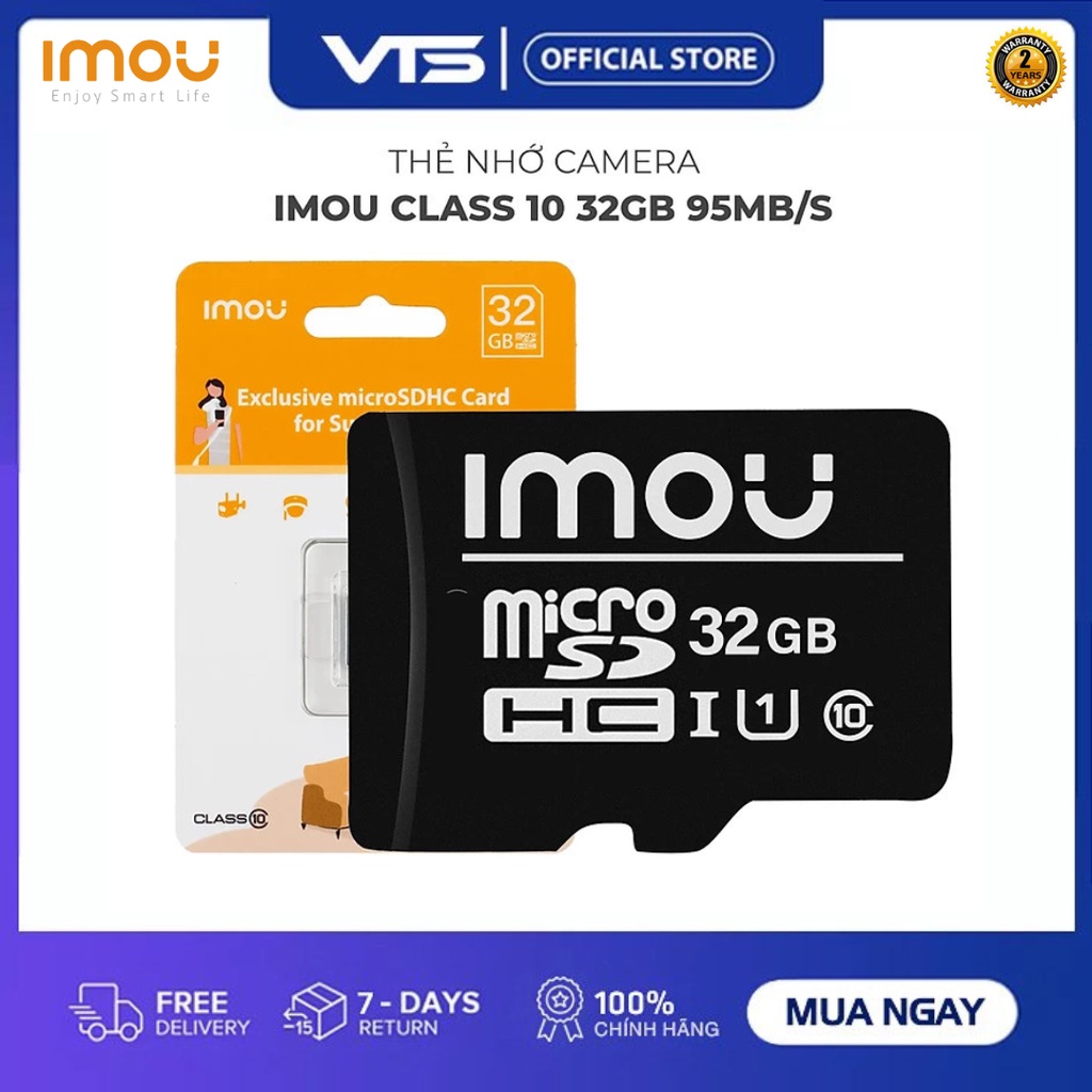 Thẻ Nhớ Micro SD 32GB/64GB/128GB IMOU, Lưu Trữ Cho Camera - Speed 80MB/s - Hàng Chính Hãng
