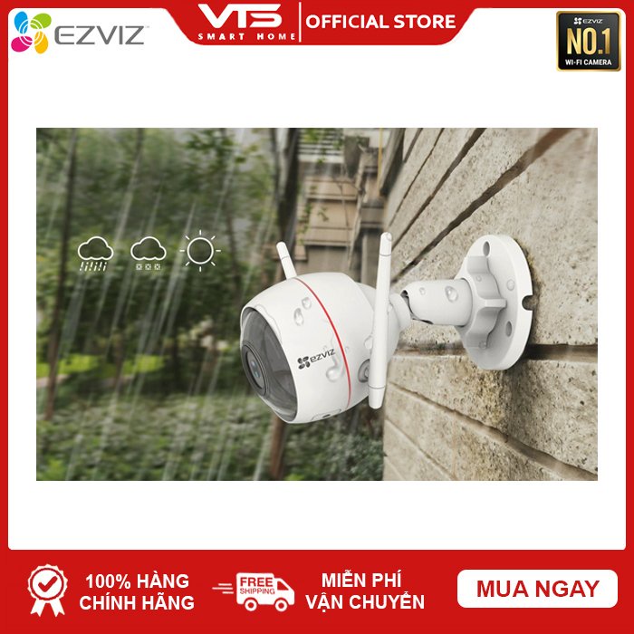 Camera WIFI Ngoài trời EZVIZ C3W PRO 4MP IP67, Màu Ban Đêm, Âm Thanh 2 Chiều, Đèn và Còi Báo Động, AI 6