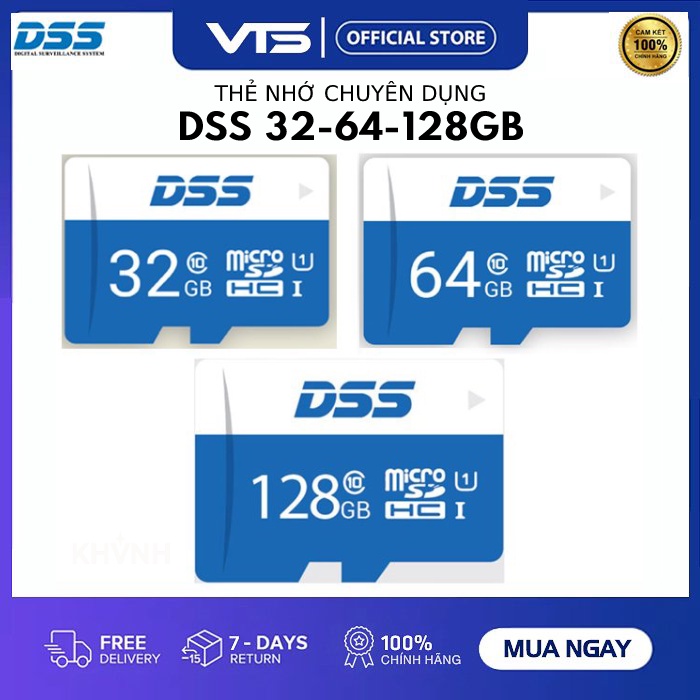 Thẻ nhớ Micro SD 32/64/128GB DSS Class 10,Chuyên dụng Camera - Hot - Chính Hãng DSS - Bảo Hành 3 Năm 2