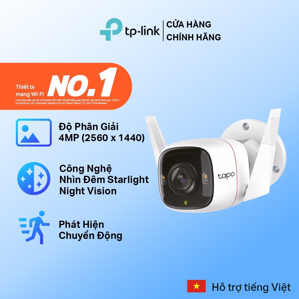 Camera Wifi Tapo TPLink C310 3MP/C320WS 4MP Ngoài Trời, Đàm Thoại 2 Chiều, Phát Hiện Chuyển Động 2