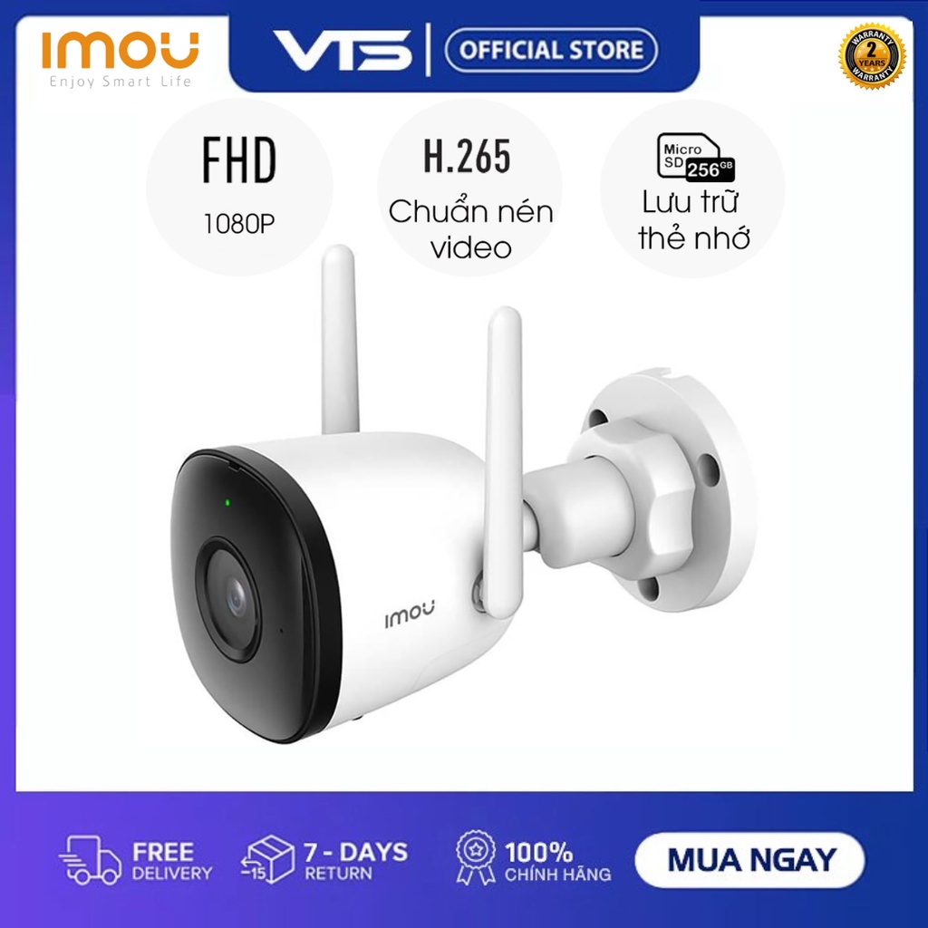 [FREESHIP] Camera IP WIFI IMOU IPC-F22P-D độ phân giải 2MP - phát hiện chuyển động - chống nước chuẩn IP67. 2