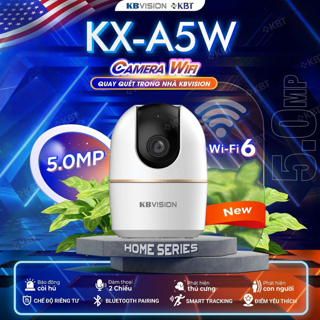 Camera Wifi KBVISION A3W 3MP | A5W 5MP - Xoay 360 Độ, Đàm Thoại 2 Chiều, Theo Dõi Chuyển Động 10