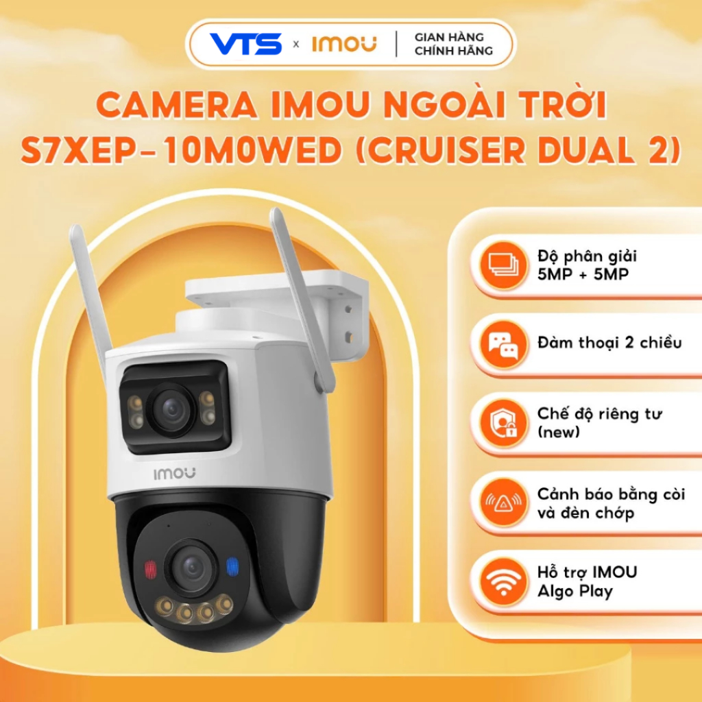 Camera Wifi IMOU 2 Mắt Cruiser Dual 2 S7XEP 10MP, S7XFP Pro 8MP, S7XP 6MP/10MP Ngoài Trời, Có Màu Ban Đêm, Xoay 360 Độ 4