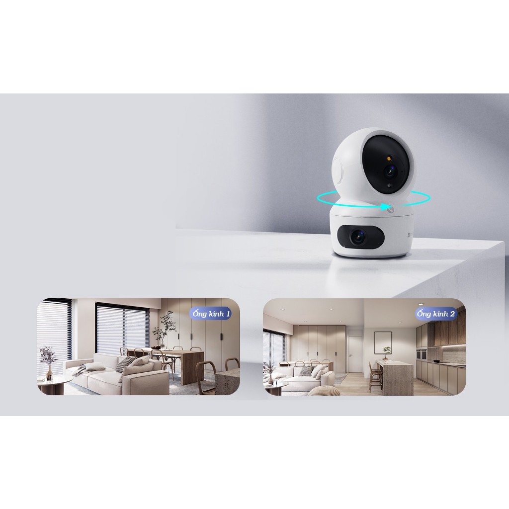 Camera Wifi EZVIZ 2 Mắt H7C 8MP 2K+ (4MP + 4MP) Cao Cấp, Xoay 360 Độ - Đàm Thoại 2 Chiều - Theo Dõi Chuyển Động - VTS 8