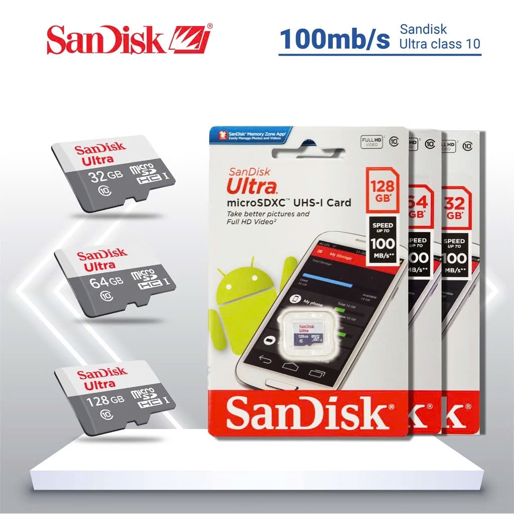 Thẻ Nhớ Micro SD Sandisk Chính Hãng 32GB/64GB/128GB – Tốc Độ Cao, Bền Bỉ, Chuyên Dùng Cho Camera,... 3