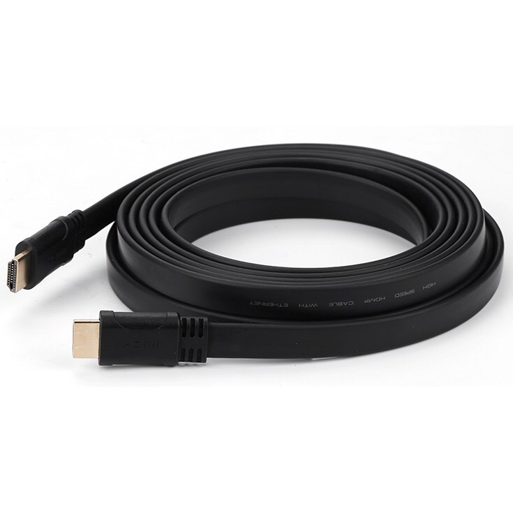 Dây Cáp HDMI 1.5m 3m 5m 10m dẹt đen - Dây cáp kết nối cổng HDMI 2 đầu tốt chống nhiễu - Việt Toàn Smarthome 4