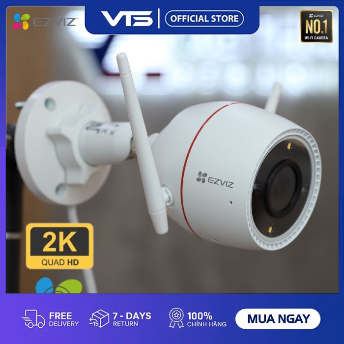 Camera IP Wifi EZVIZ H3C 3K 5MP, H3C 4MP 2K+, H3C 3MP 2K, Full Color, Đàm Thoại 2 Chiều, H.265, Chuẩn IP67- VTS Smart 8