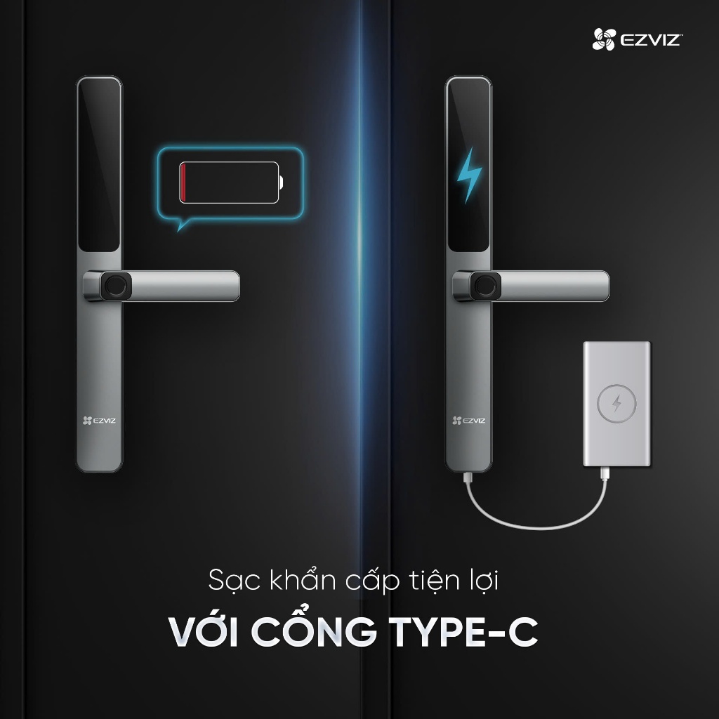 Khóa Vân Tay EZVIZ DL06/DL06 Pro - Phù Hợp Cửa Nhôm, Khóa Từ Xa Qua App, Vân Tay, Thẻ Từ, Mật Khẩu 10