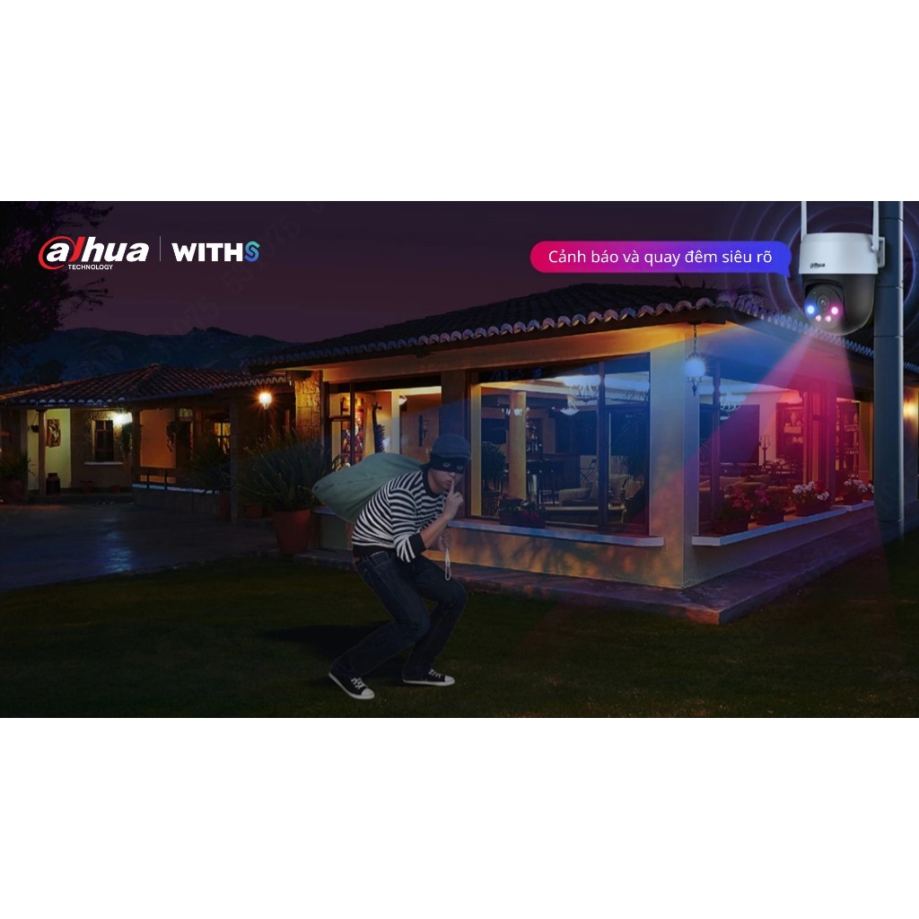 Camera Wifi DAHUA PICOO A2 DH-P3AS-PV 3MP/ DH-P5AS-PV 5MP Ngoài Trời, Xoay 360 Độ, Có Màu Ban Đêm, Đàm Thoại 8