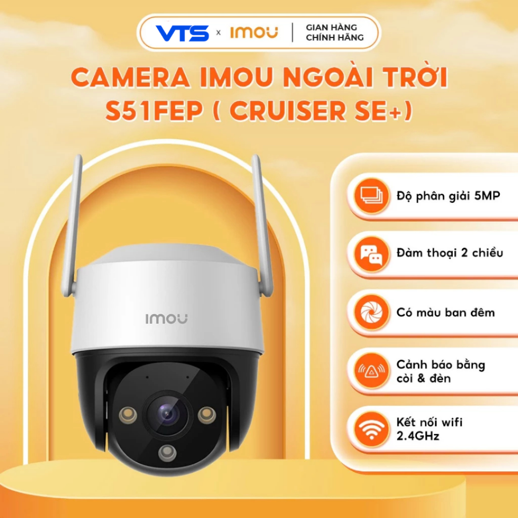 Camera Wifi IMOU CRUISER SE+ S31FEP 3MP/S51FEP 5MP Xoay 360 Độ, Đàm Thoại 2 Chiều, Full Color 5