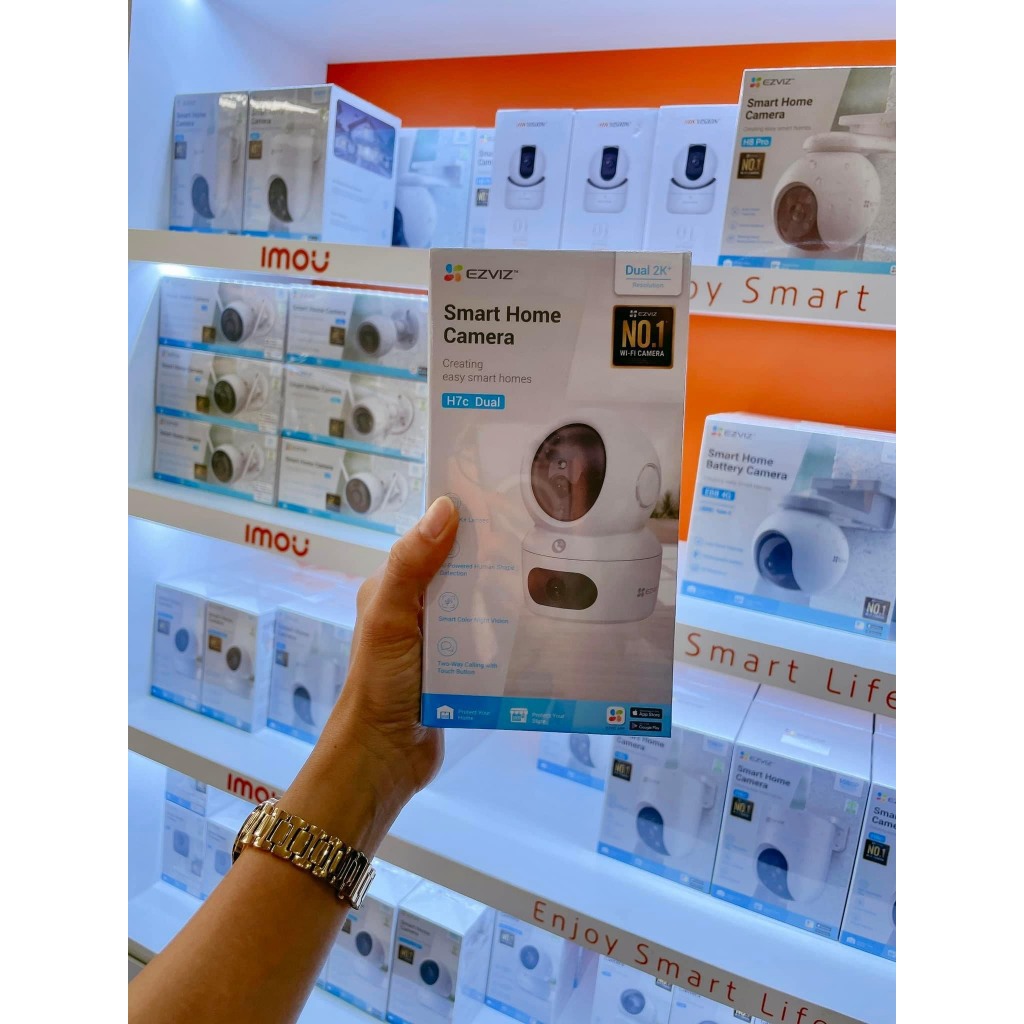 Camera Wifi EZVIZ 2 Mắt H7C 8MP 2K+ (4MP + 4MP) Cao Cấp, Xoay 360 Độ - Đàm Thoại 2 Chiều - Theo Dõi Chuyển Động - VTS 2