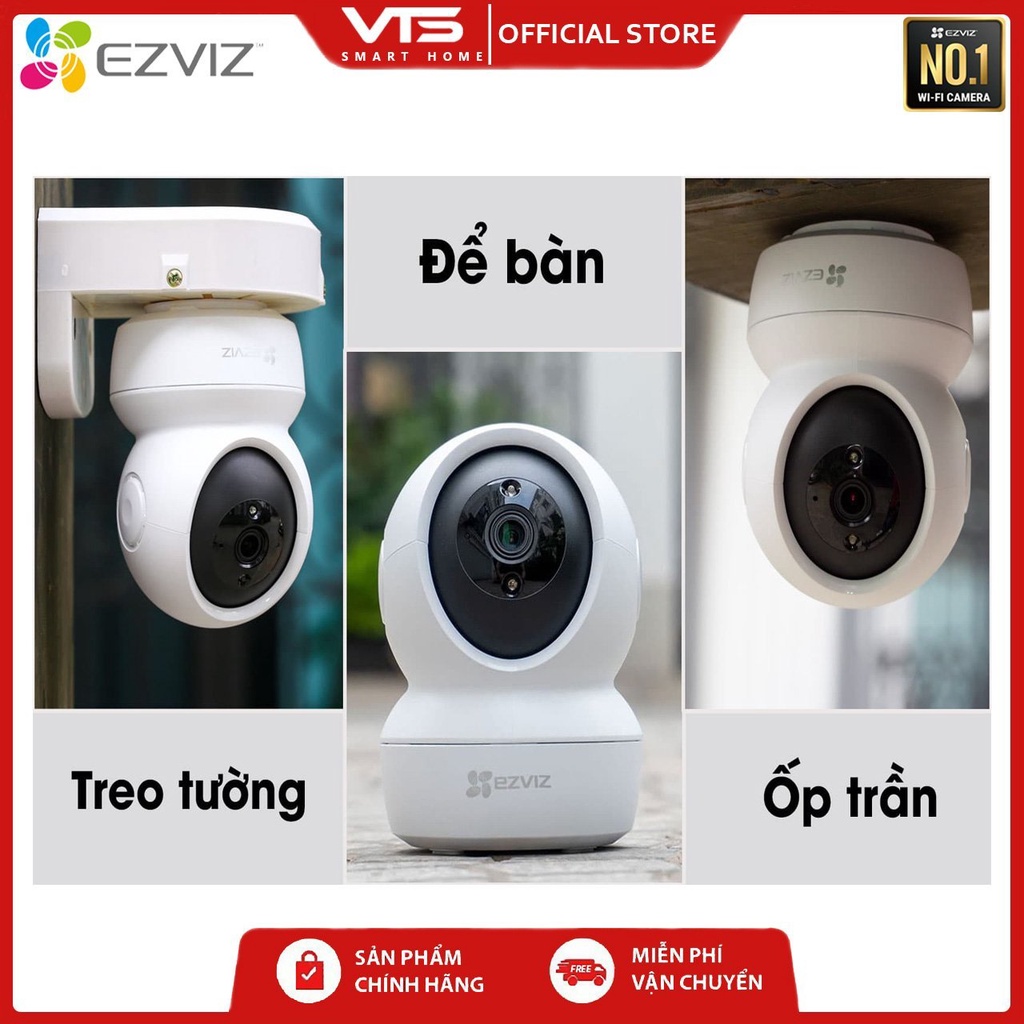 Camera WIFI Trong nhà EZVIZ TY1 2MP 1080P, Smart IR, Xoay 360 Độ, Đàm Thoại 2 Chiều, Theo Dõi Chuyển Động - VTS SMART 6