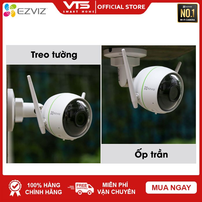 [NPP CHÍNH HÃNG] Camera Wifi EZVIZ C3WN 2.0MP, Hồng Ngoại 30M, Chống Bụi Bẩn IP66, Hỗ Trợ Thẻ Nhớ 256GB, BH 2 Năm - VTS 4