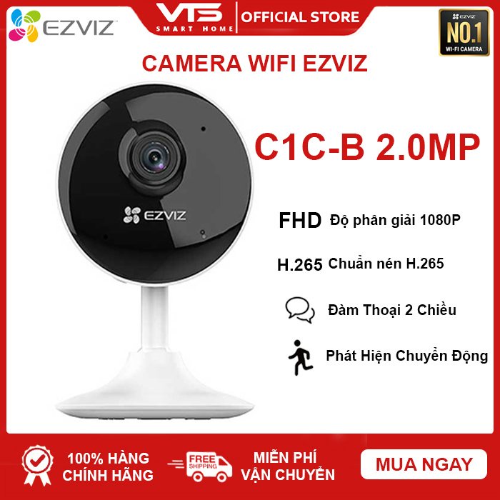 Camera IP WIFI EZVIZ C1C-B 2.0MP - Đàm Thoại 2 chiều - CS-C1C (CS-C1C-E0-1E2WF) 1080P - Bảo Hành 2 Năm - VTS 5