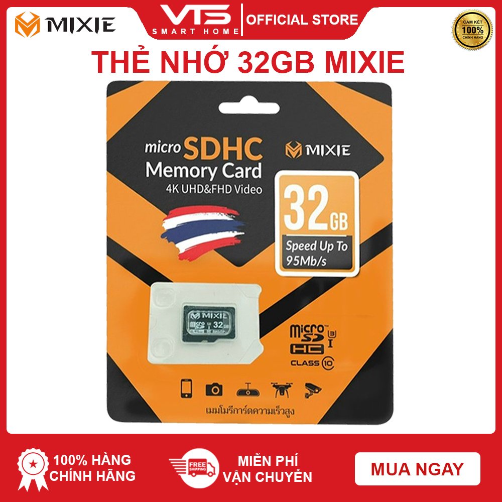 Thẻ nhớ Micro SD Mixie 64Gb 95MB/s U3, Chuyên dụng cho Camera Chính Hãng, Bảo Hành 3 Năm - VTS Store