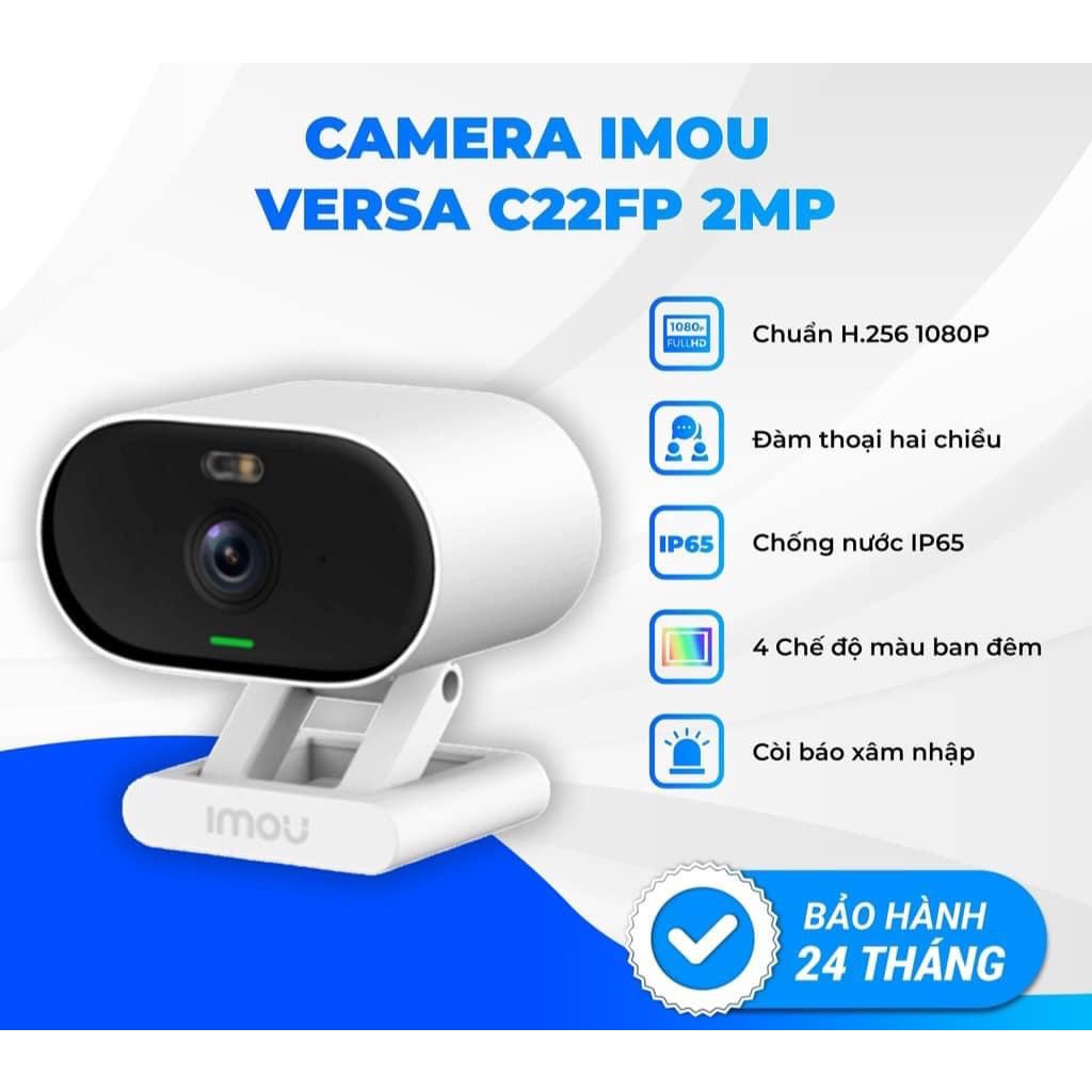 [NPP CHÍNH HÃNG] Camera Wifi Imou VERSA C22FP 2MP Dùng Trong Nhà Ngoài Trời Nhỏ Gọn Màu Ban Đêm Đế Nam Châm Chống Nước 4