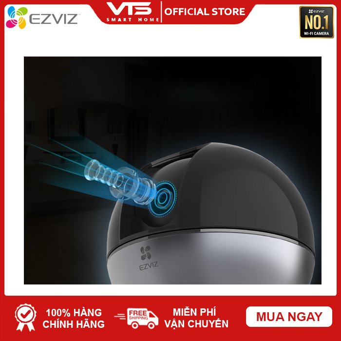 Camera IP WIFI EZVIZ C6W 2K 4MP, E6 3K 5MP - Xoay 360 Độ, Đàm Thoại 2 Chiều, Theo Dõi Chuyển Động - VTS SmartHome 8