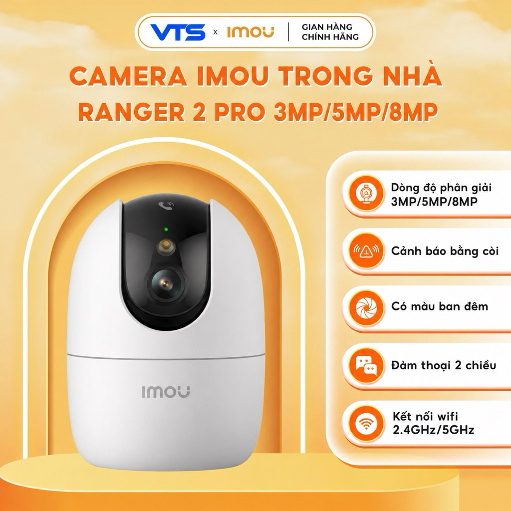Camera Wifi IMOU RANGER 2 PRO A32P 3MP/ A52P 5MP, Hổ Trợ Wifi 6, Xoay 360 Độ, 1 Chạm Gọi Điện 4