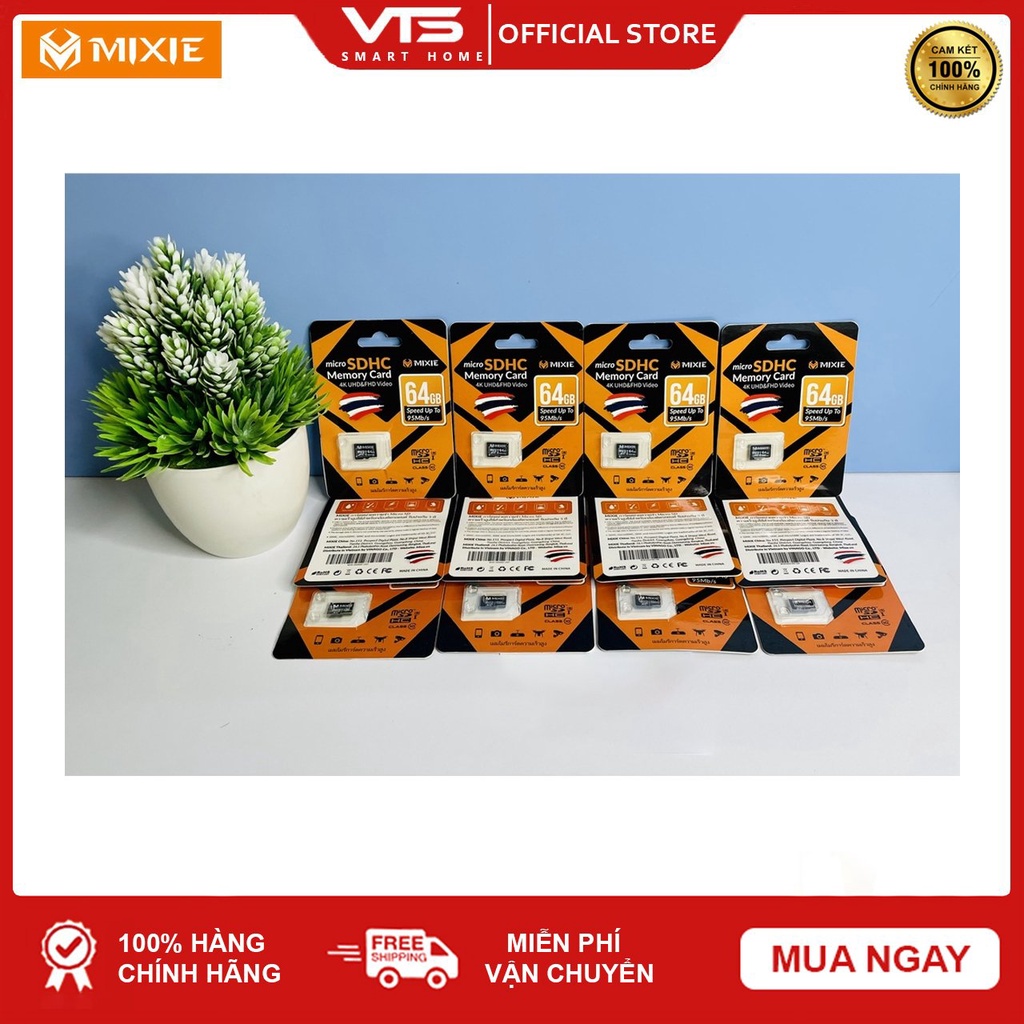 Thẻ nhớ Micro SD Mixie 64Gb 95MB/s U3, Chuyên dụng cho Camera Chính Hãng, Bảo Hành 3 Năm - VTS Store 7