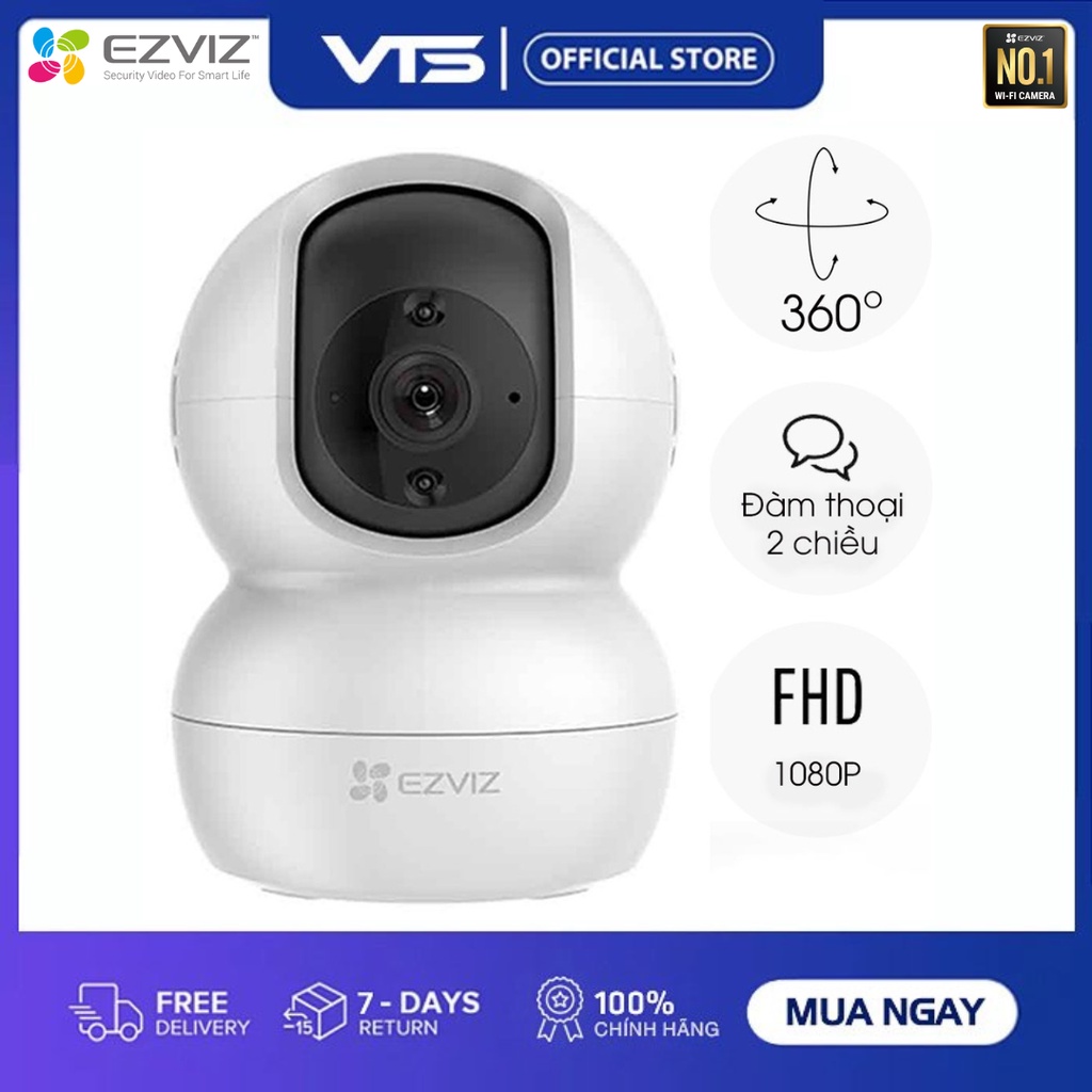 [FREESHIP] Camera WiFi TY2 1080P EZVIZ (Phiên Bản Nâng Cấp C6N) - Xoay 360 độ - Đàm Thoại 2 Chiều - Bảo Hành 2 Năm 2