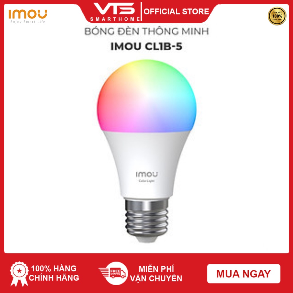 Bóng Đèn Thông Minh IMOU CL1B-5 9W, Kết Nối Wifi, 16 Triệu Màu, Điều Khiều Từ Xa Qua Ứng Dụng Di Động 6