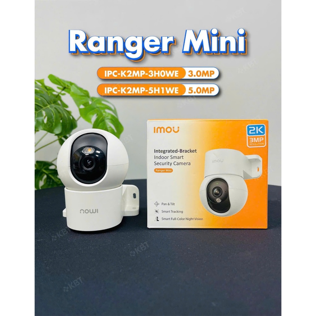 Camera Wifi IMOU Ranger Mini K2MP 3MP/5MP, Tích Hợp Chân Đế, Xoay 360 Độ, Phát Hiện Người, Có Màu 9
