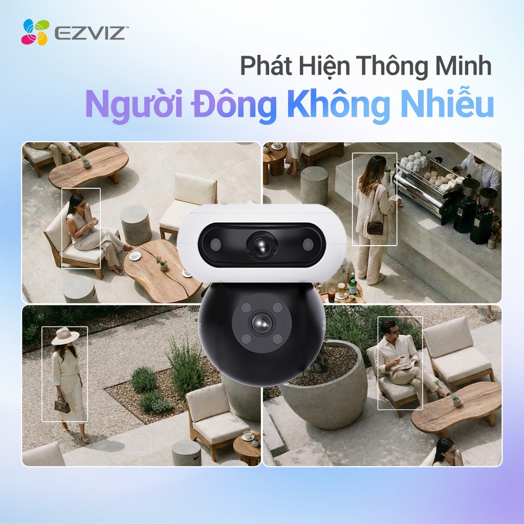 Camera Wifi 2 Mắt Ngoài Trời EZVIZ C90 Dual 2K+ (4MP+4MP) Xoay 360 Độ, Đàm Thoại 2 Chiều, Có Màu Ban Đêm 8