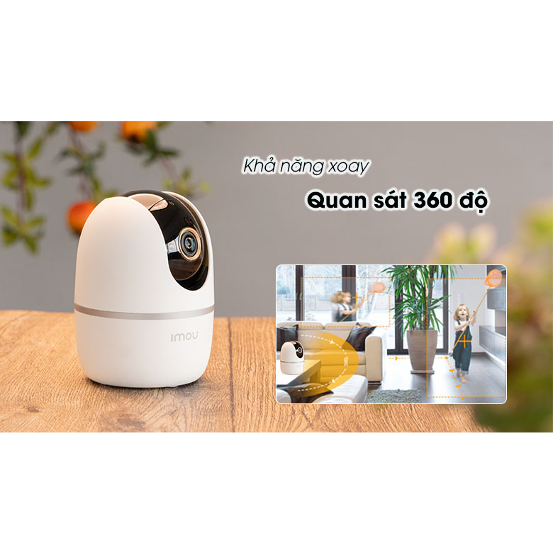 Camera Wifi IMOU RANGER 2 A32EP 3MP 2K,Trong Nhà, Xoay 360 Độ, Đàm Thoại 2 Chiều, Còi Báo Động - VTS 5