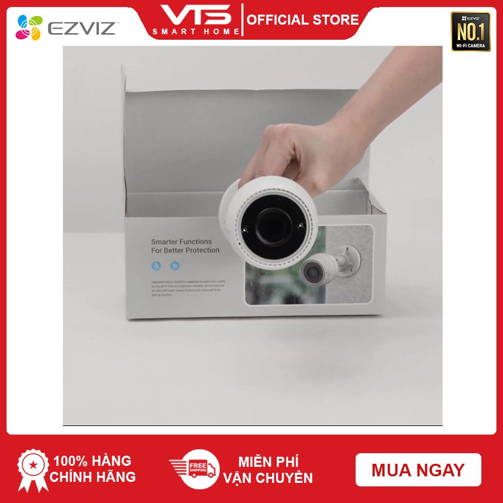[NPP CHÍNH HÃNH] Camera IP Wifi EZVIZ C3TN 2MP, H.265 Ngoài Trời, (Bản Nâng Cấp C3WN), Chuẩn IP67- VTS Smarthome 6