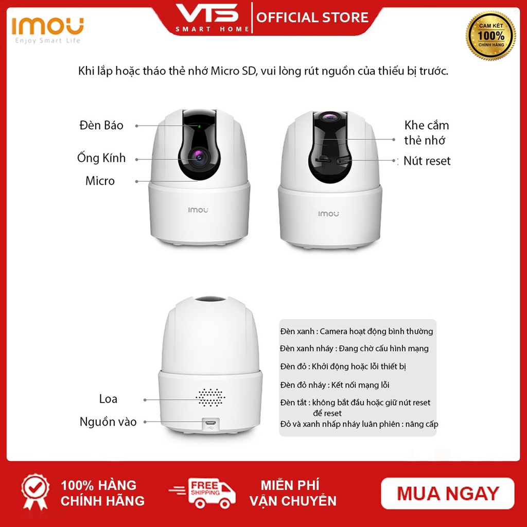 Camera WIFI IMOU A2 A22EP V3 2MP Full HD 1080P - Ranger 2 - Quay Quét 360 Độ - Đàm Thoại 2 Chiều - DIGI Smart VN 8