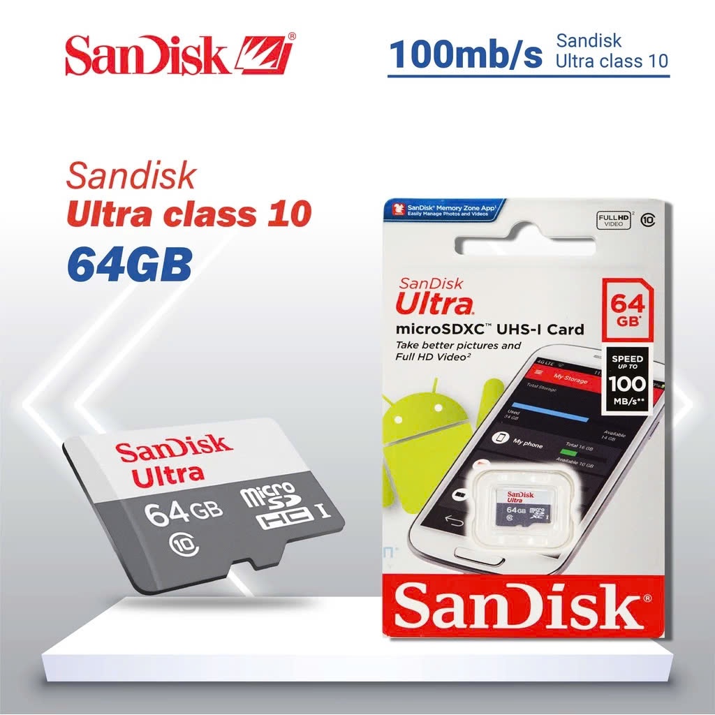 Thẻ Nhớ Micro SD Sandisk Chính Hãng 32GB/64GB/128GB – Tốc Độ Cao, Bền Bỉ, Chuyên Dùng Cho Camera,... 5