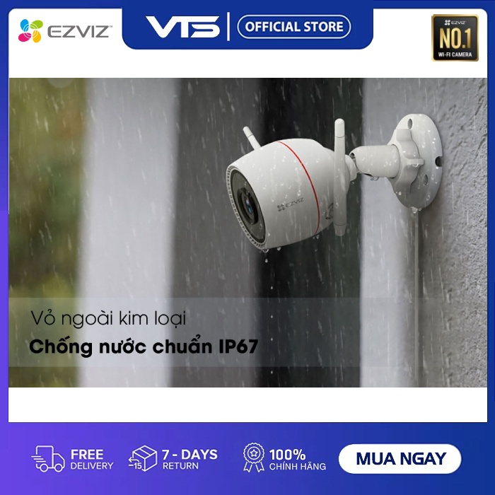Camera IP Wifi EZVIZ H3C 3K 5MP, H3C 4MP 2K+, H3C 3MP 2K, Full Color, Đàm Thoại 2 Chiều, H.265, Chuẩn IP67- VTS Smart 9