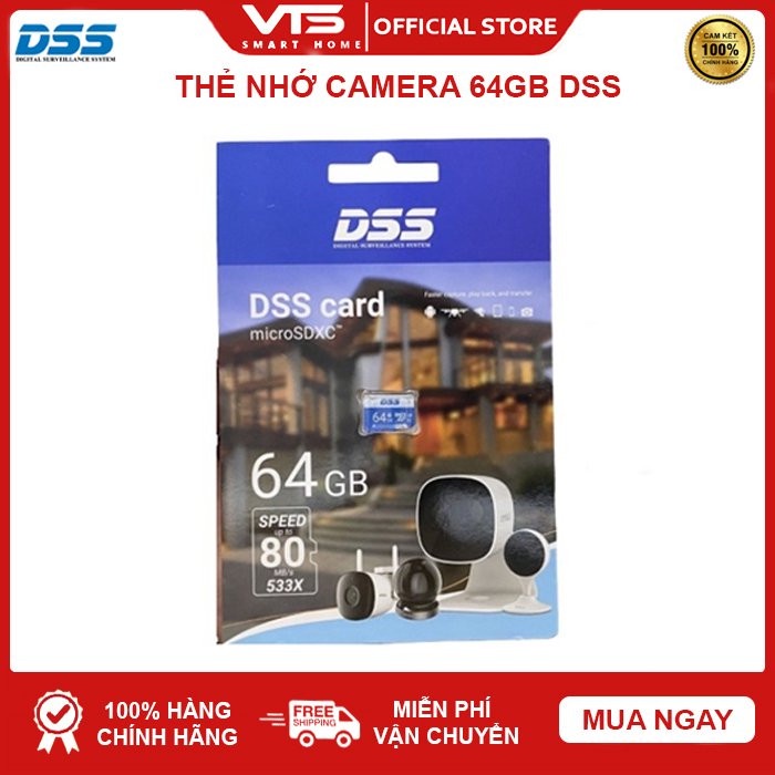 Thẻ nhớ Micro SD 32/64/128GB DSS Class 10,Chuyên dụng Camera - Hot - Chính Hãng DSS - Bảo Hành 3 Năm