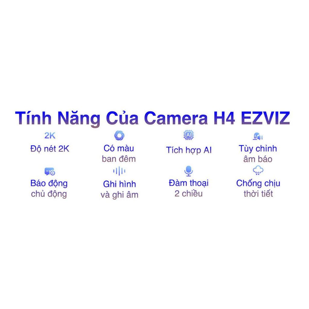 Camera Wifi EZVIZ H4 3MP 2K, Đàm Thoại 2 Chiều, Có Màu Ban Đêm, Tích Hợp Còi Đèn Cảnh Báo 8