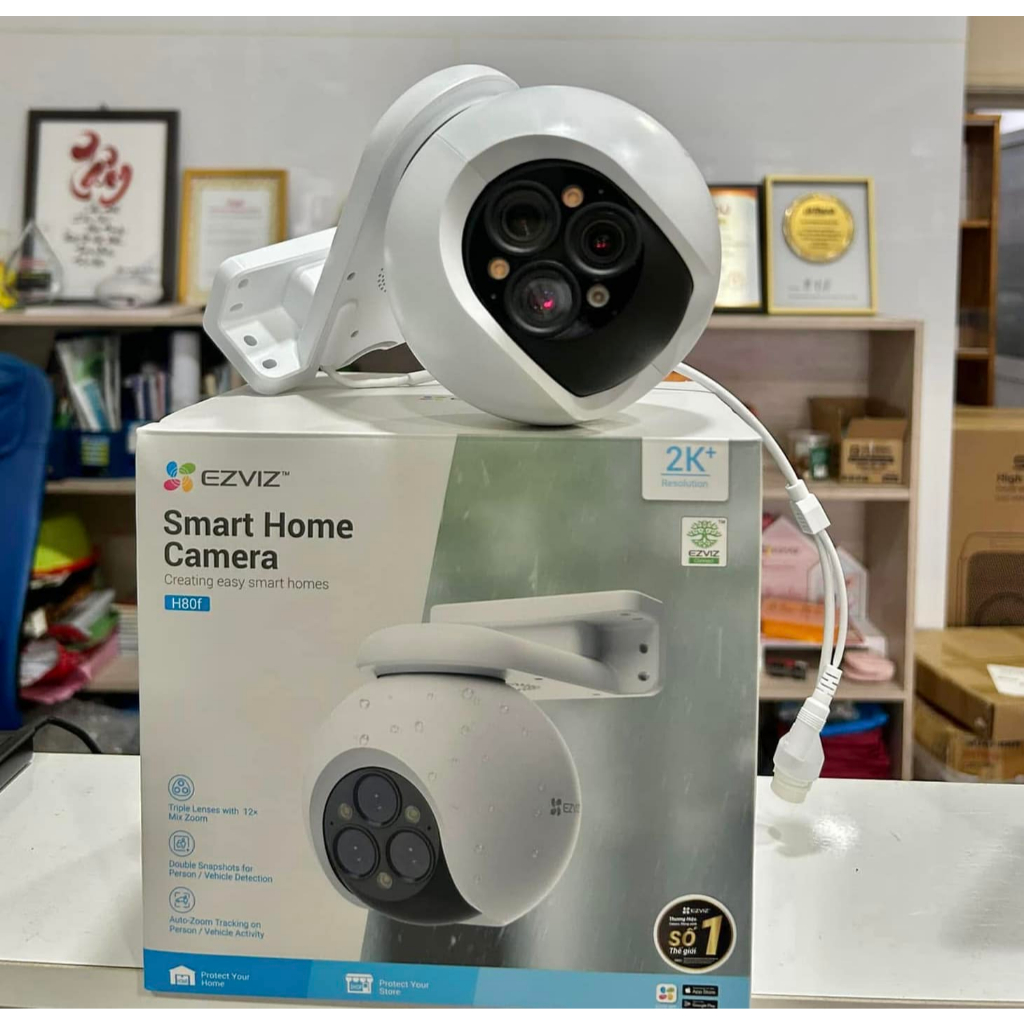 Camera Wifi EZVIZ H8X 4MP/ H80F 4MP Zoom 12X, Xoay 360 Độ, Đàm Thoại 2 Chiều, Có Màu, Theo Dõi Ai 7