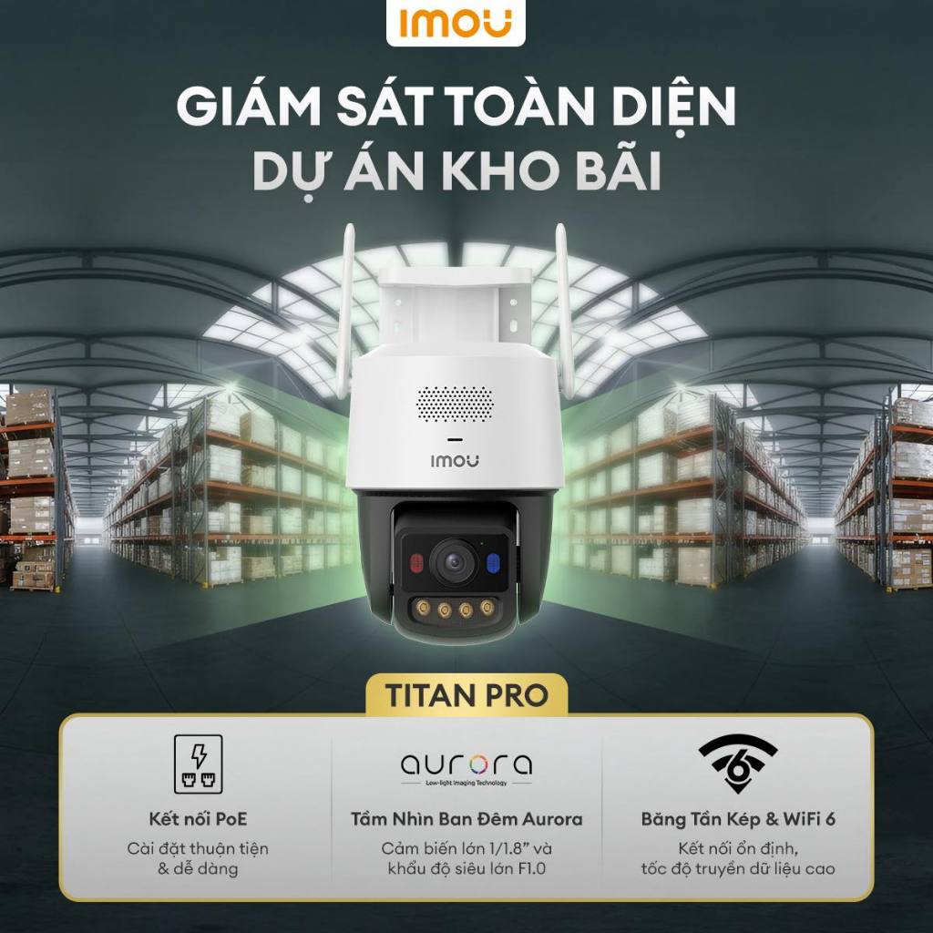 Camera Wifi IMOU TITAN PRO U7LP 6MP Siêu Nét, Công Nghệ Aurora, Xoay 360 Độ, Đàm Thoại 2 Chiều 6
