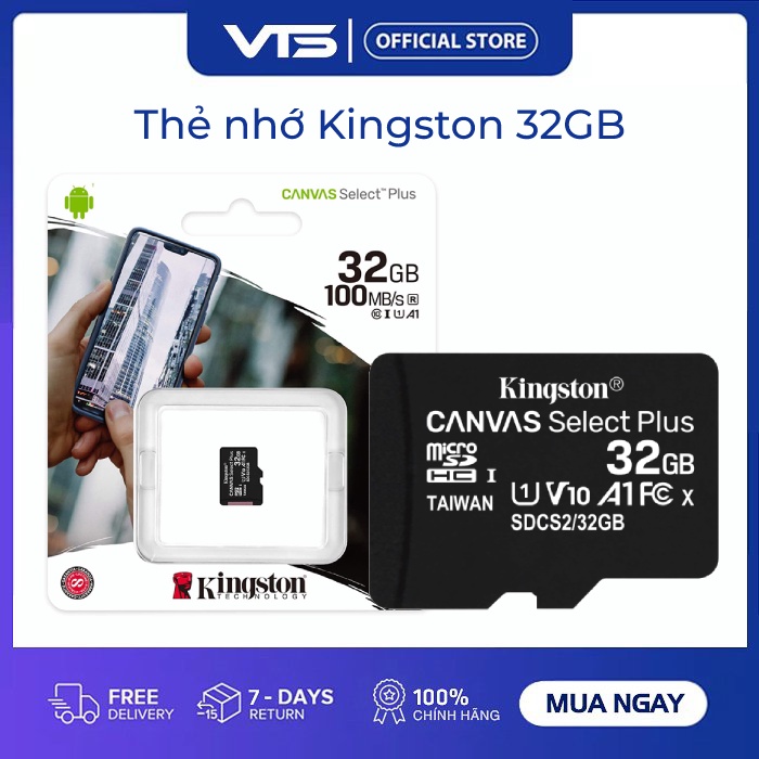 Thẻ nhớ Kingston 32GB Micro SD Class 10 SDCS2/32GB
