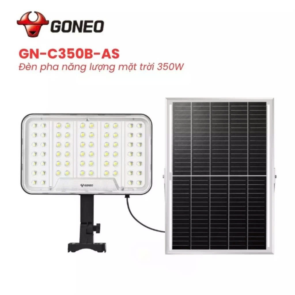 Đèn Pha Năng Lượng Mặt Trời GONEO GN-C350B-AS, Công Suất 350W, Quang Thông 2100lm, Hiệu Suất 130lm/W 5