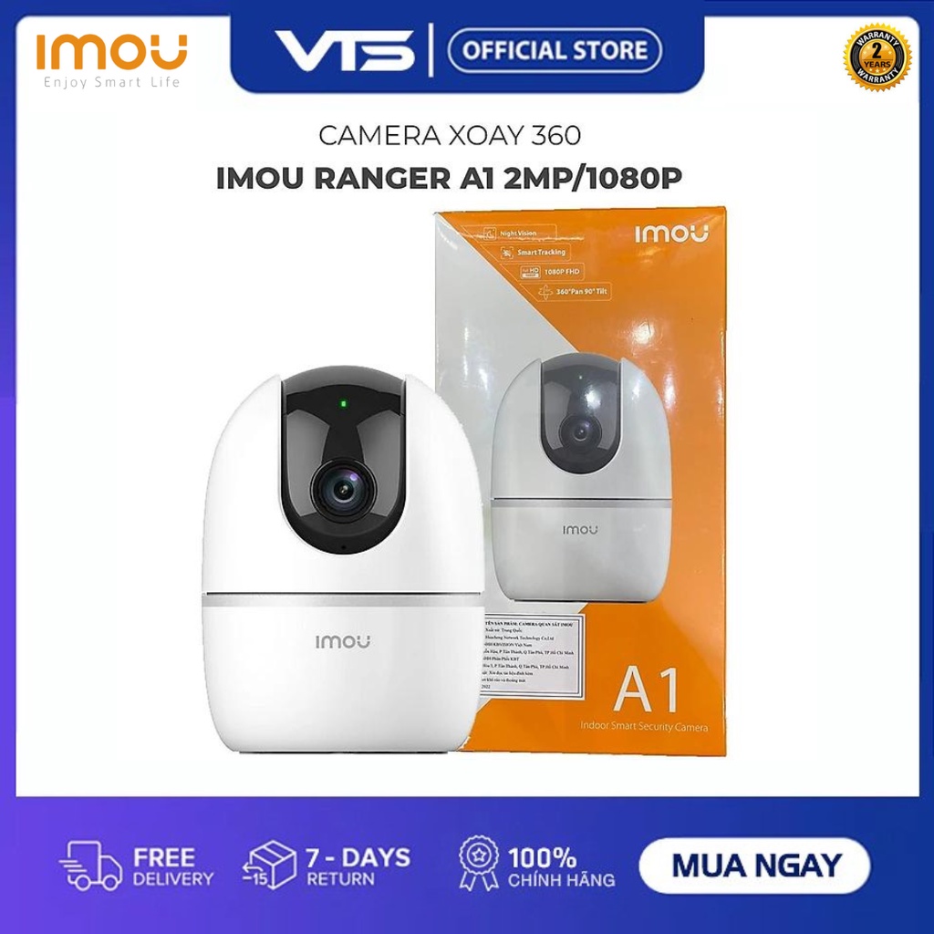 Camera IP Wifi IMOU A22EP 2.0MP, RANGER 2 Full HD 1080P, Xoay 360 độ, Đàm Thoại 2 Chiều, Theo Dõi Chuyển Động - VTS 2