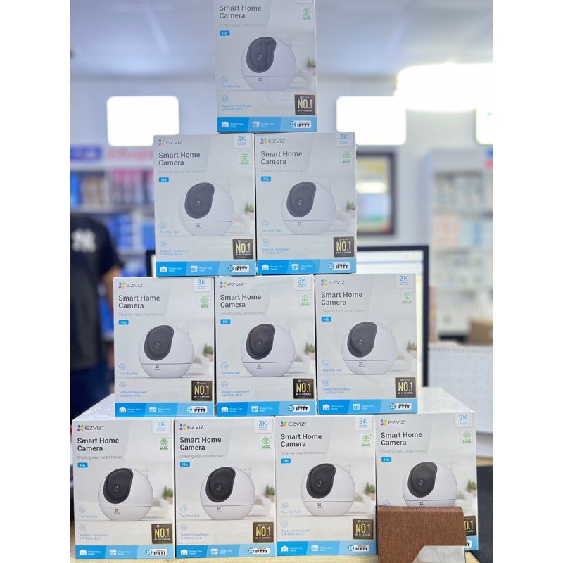 Camera Wifi EZVIZ H6 3K 5MP/C6C 4K 8MP Trong Nhà, Xoay 360 Độ, Đàm Thoại 2 Chiều, Theo Dõi